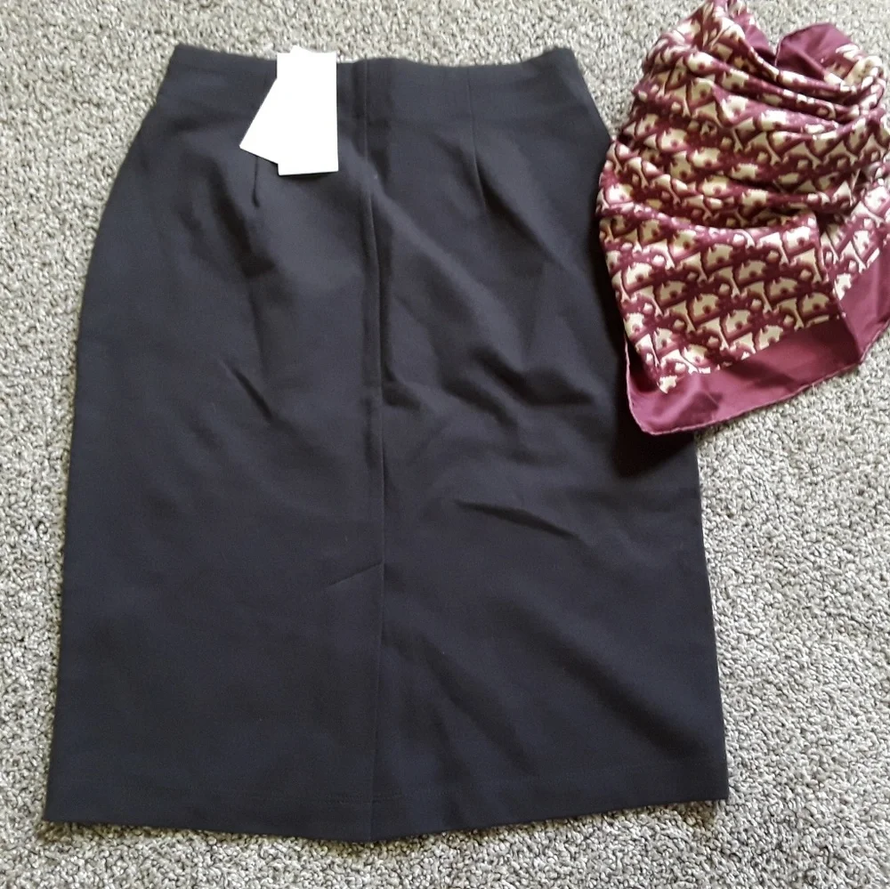 Eileen Fisher women charcoal knit pencil skirt size PP New